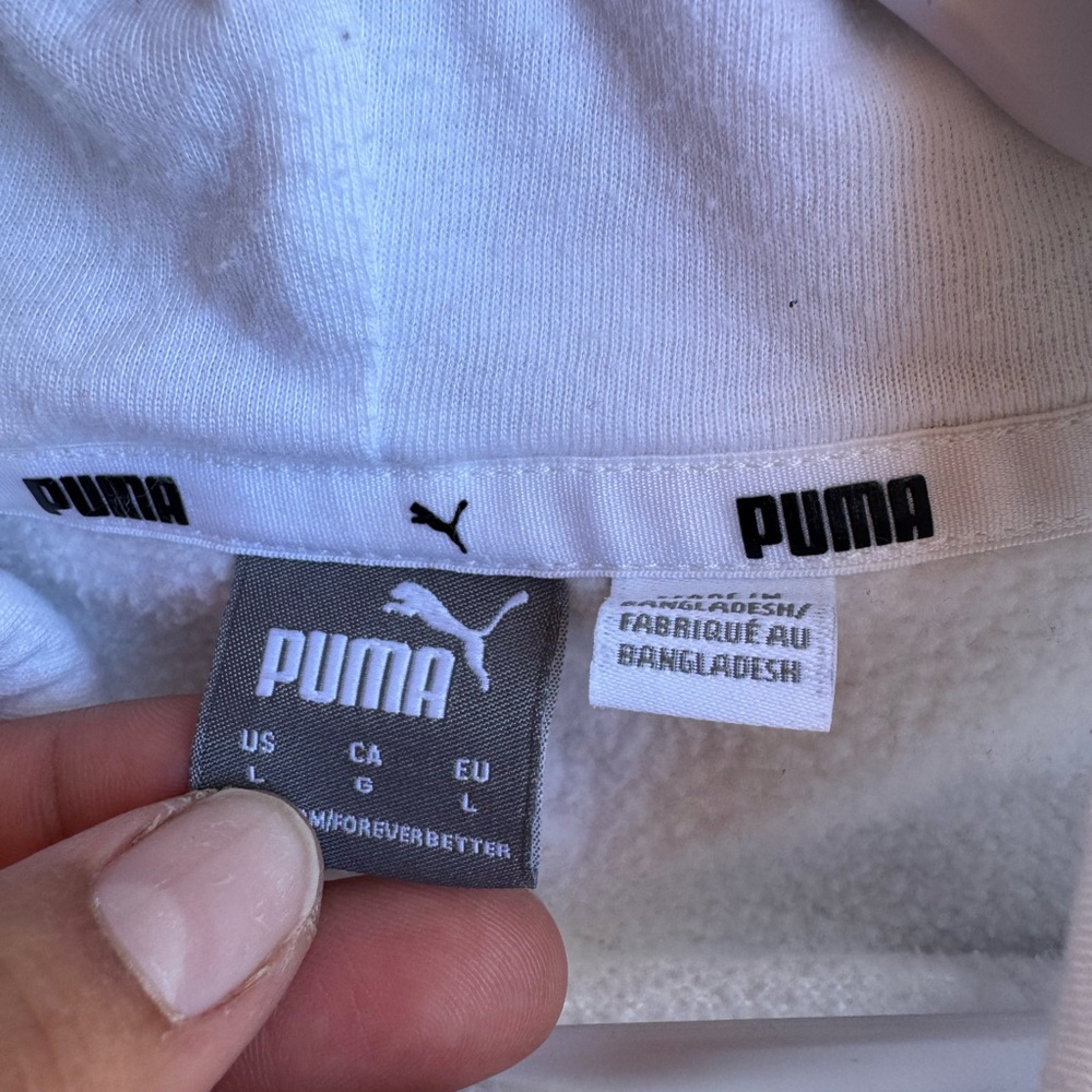 PUMA womens White Hoodie Sweater - Picture 6 of 6